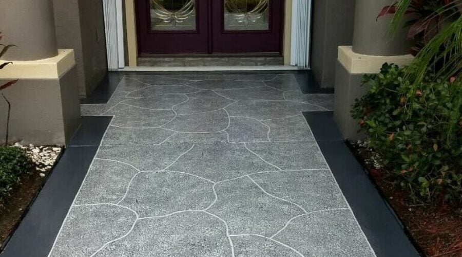 Installation of Decorative Concrete Engraving in Sarasota